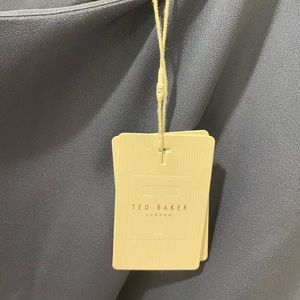 Off the shoulder Ted baker blue wrap dress size 4